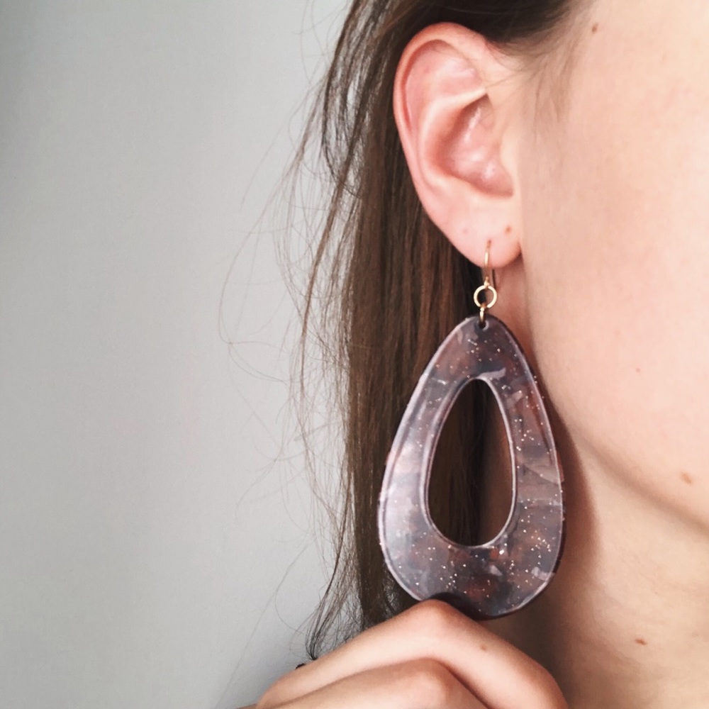 ✨Brown Marble Earrings